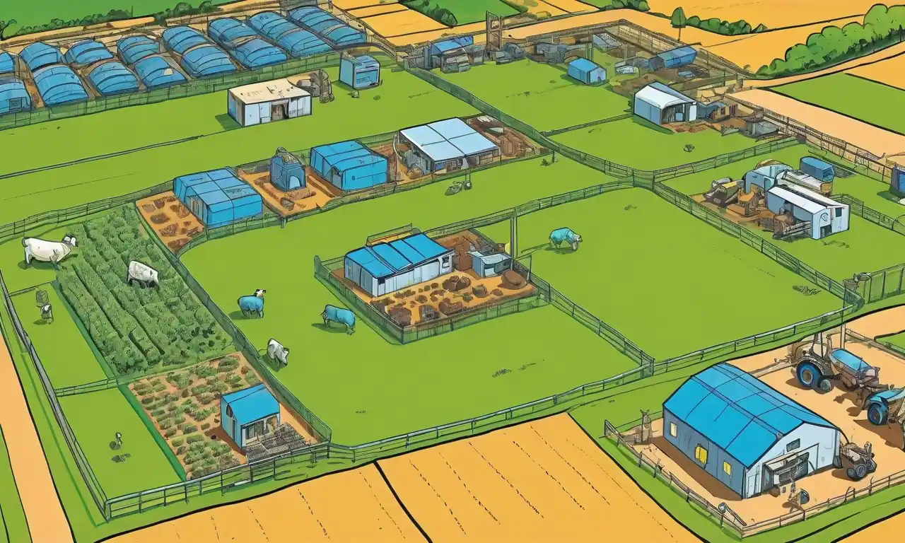 Mapas globales, gráficos, tierras de pastoreo de ganado, iconos de energía renovable