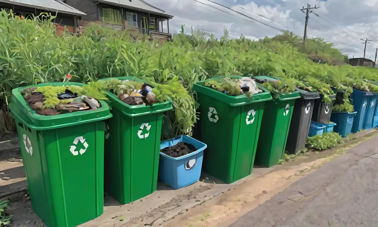 Instalación de gestión de desechos, contenedores de reciclaje, maquinaria de vertederos, preocupaciones ambientales